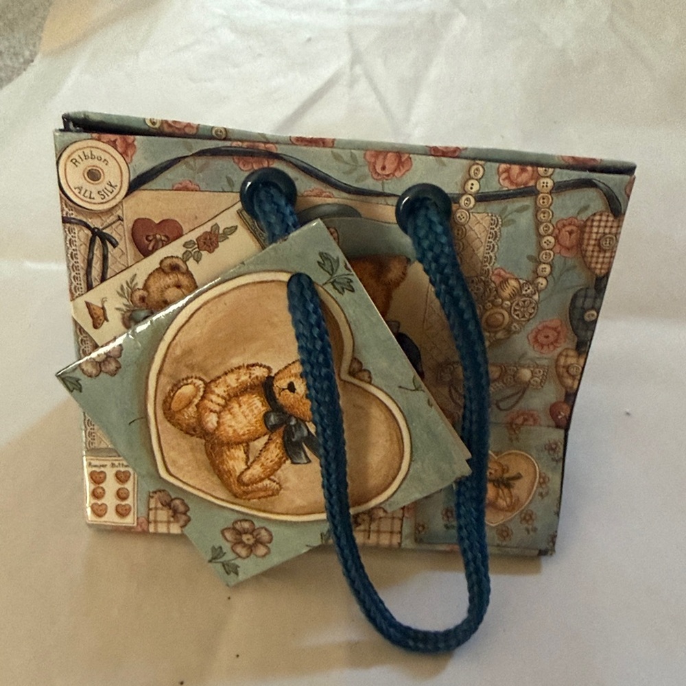 Vintage Music Box Gift Bag Collectible plays "Music Box Dancer" Song 1990's